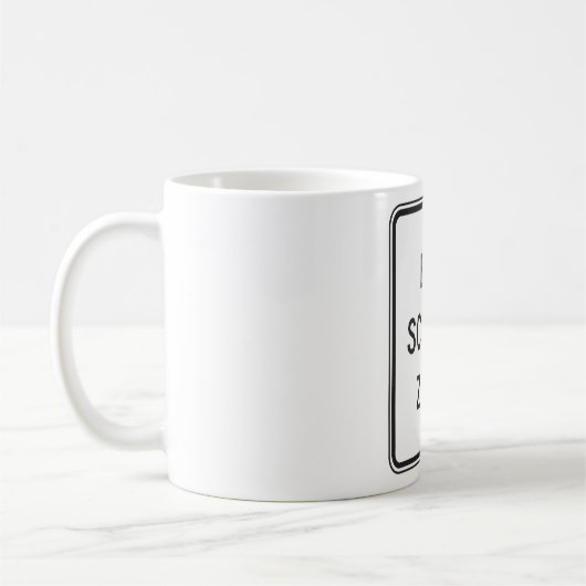 学校区域終了交通標識 コーヒーマグカップ (左)