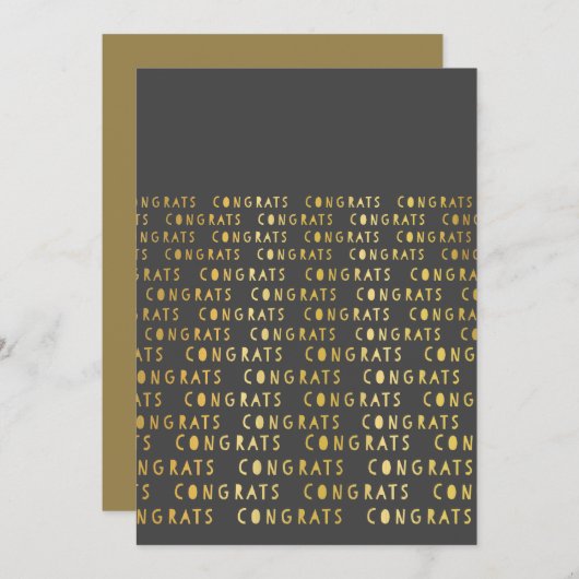 学校卒業おめでとうございますのグリーティングカード 招待状 (正面/裏面)