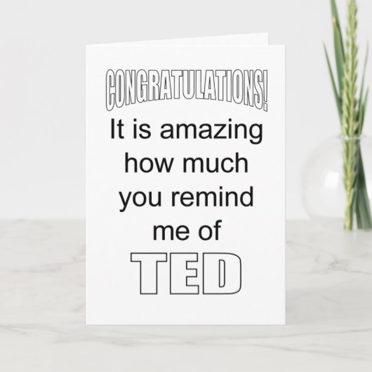 学校卒業おめでとう（冗談を込めて） カード (正面)