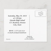 学校卒業はがき インビテーションポストカード (裏面)