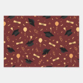 学校卒業エレガントテーマブルゴーニュ ラッピングペーパーシート (正面)