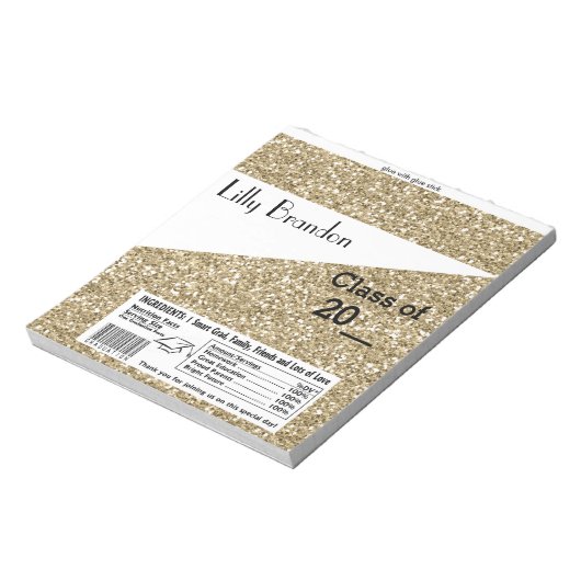 学校卒業キャンディバーラッパーパーティーの好意 ノートパッド (回転)