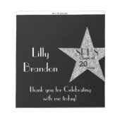 学校卒業キャンディバーラッパーパーティーの好意 ノートパッド (正面)