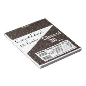 学校卒業キャンディバーラッパーパーティーの好意 ノートパッド (アングル)