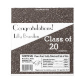 学校卒業キャンディバーラッパーパーティーの好意 ノートパッド (正面)