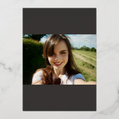 学校卒業パーティー招待状フォイル 箔招待状 (裏面)