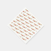 学校卒業式卒業証書レッドリボン スタンダードカクテルナプキン (角)