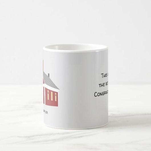 学校卒業生ワンルームスクールハウス コーヒーマグカップ (中央)