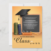 学校卒業発表 案内状 (正面)