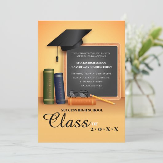 学校卒業発表 案内状 (スタンド正面)