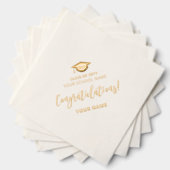 学校卒業祝いのクラス 箔ナプキン (インサイチュ (積み重ね))