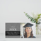 学校卒業記念写真発表カード 案内状 (スタンド正面)