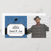 学校卒業記念写真発表カード 案内状 (正面/裏面)