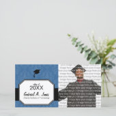 学校卒業記念写真発表カード 案内状 (スタンド正面)