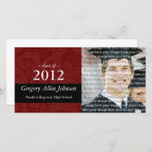 学校卒業記念写真発表カード 案内状 (正面/裏面)