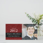 学校卒業記念写真発表カード 案内状 (スタンド正面)