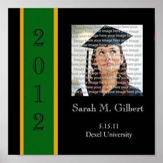 学校卒業額壁アート ポスター (正面)