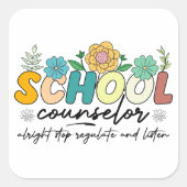 学校参事官がストップより規制聞す スクエアシール (正面)