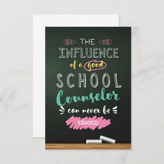 学校参事官の影響 サンキューカード (正面/裏面)