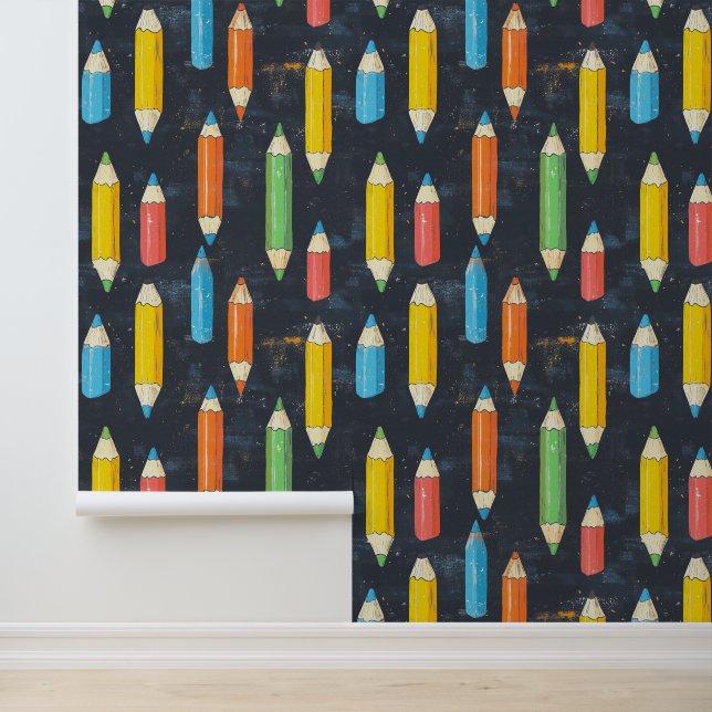学校又は幼稚園の壁の装飾カラフル鉛筆 壁紙 (アプリケーション)