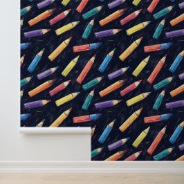 学校又は幼稚園の壁の装飾カラフル鉛筆 壁紙