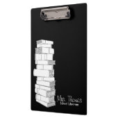 学校司書のクリップボード(黒及び白) クリップボード (左)