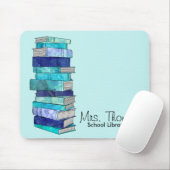 学校司書のパーソナライズなマウスパッド(青い) マウスパッド (マウス)