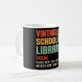 学校司書の発音がおもしろい コーヒーマグカップ (正面左)