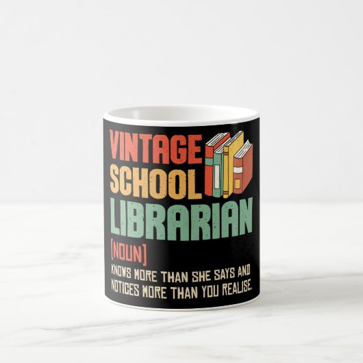 学校司書の発音がおもしろい コーヒーマグカップ (中央)
