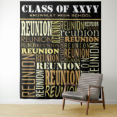 学校同窓会 フォトブースの背景 タペストリー (インサイチュ)