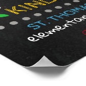 学校名の最初の日詳細の経過日 ポスター (角)