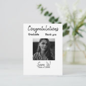 学校名 年度 卒業おめでとう ポストカード (スタンド正面)