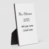 学校名 年度 教師名を記入 フォトプラーク (側面)