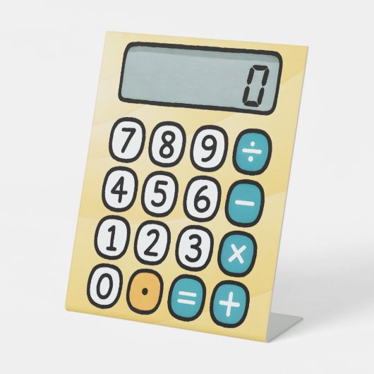学校向けナンバーデイ算数計算機ペデスタルサイン 台座サイン (正面)