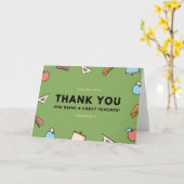 学校品素晴らし先生賞授賞週 カード (黄色い花)