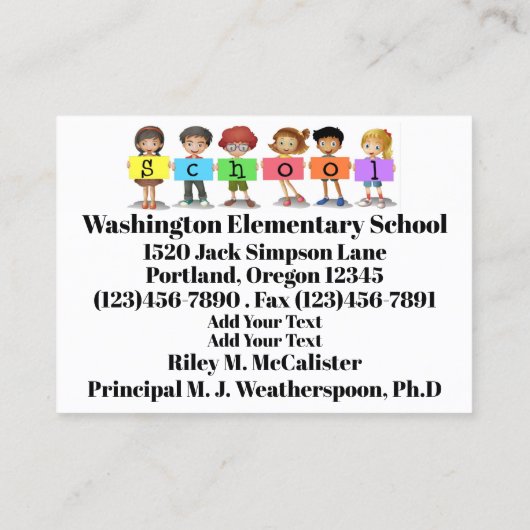 学校営業連絡カード 名刺 (裏面)