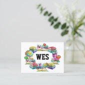 学校営業連絡カード 名刺 (スタンド正面)