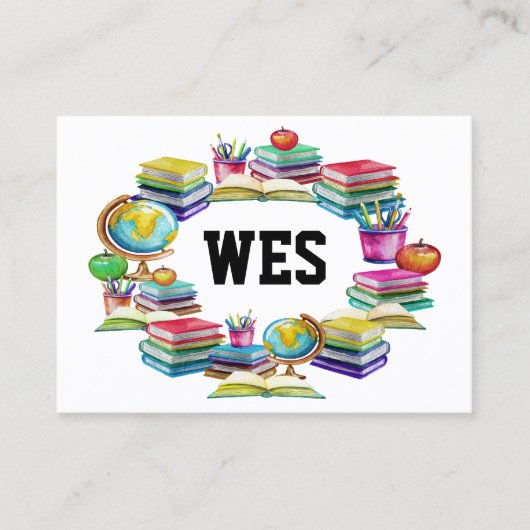 学校営業連絡カード 名刺 (正面)