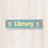 学校図書館ぶら下がったの名称プレート サインプレート (正面)
