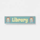 学校図書館ぶら下がったの名称プレート サインプレート (正面)