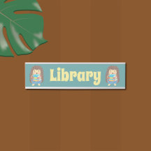 学校図書館ぶら下がったの名称プレート