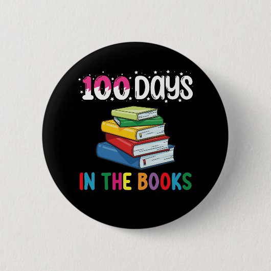 学校図書館司書のための読書100日チャレンジ 缶バッジ (正面)