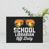 学校図書館司書の最後の勤務日お疲れ様 招待状 (スタンド正面)