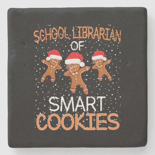 学校図書館員マートCookieクリスマスプレゼント ストーンコースター (正面)