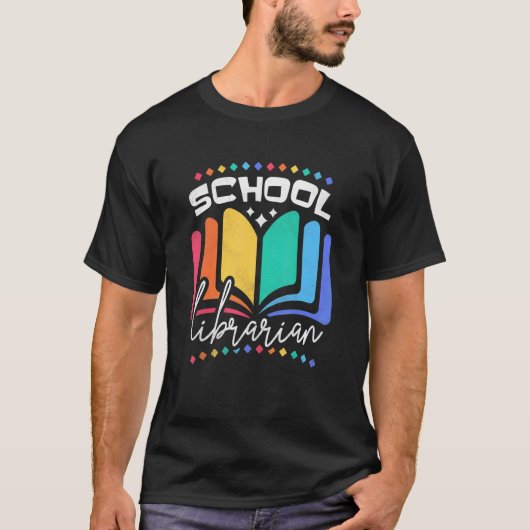 学校図書館員 Tシャツ (正面)