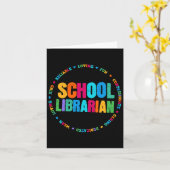 学校図書館員Tee Rainbow カラフル Library Elem カード (黄色い花)