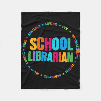 学校図書館員Tee Rainbow カラフル Library Elem フリースブランケット
