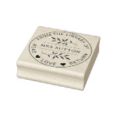 学校図書館本プレートLEAF先生 ラバースタンプ (スタンプ)