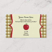 学校媒体の専門家のギンガムの名刺 名刺 (裏面)