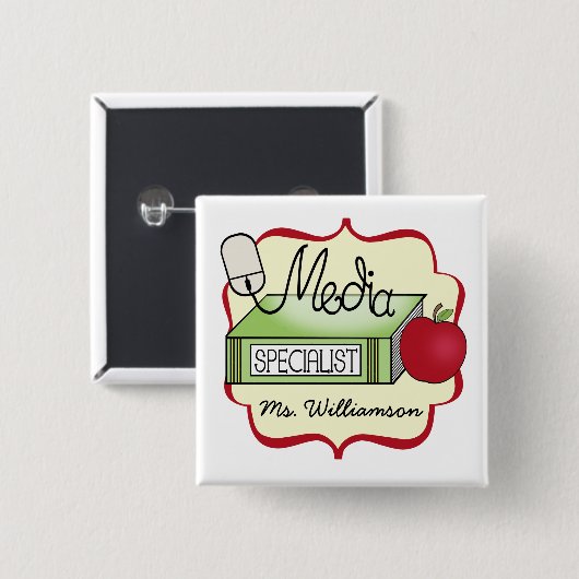 学校媒体の専門家 缶バッジ (正面&裏面)